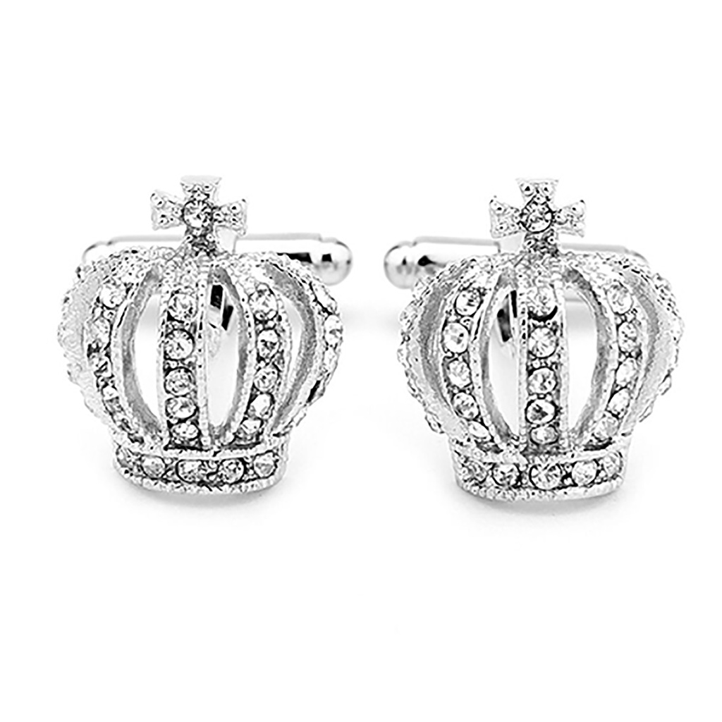 1 Cặp Khuy Măng Sét Hợp Kim Hình Vương Miện Cá Tính Cho Nam