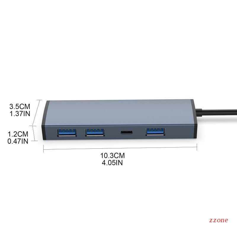 Bộ Chia Cổng USB C 4 Trong 1 HUB 3.0 USB HUB + TYPE C Tốc Độ Nhanh