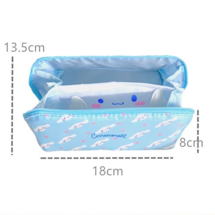 Túi Đựng Bút Chì / Mỹ Phẩm Sức Chứa Lớn In Hình Kuromi My Melody Cinnamoroll Sanrioed Đáng Yêu