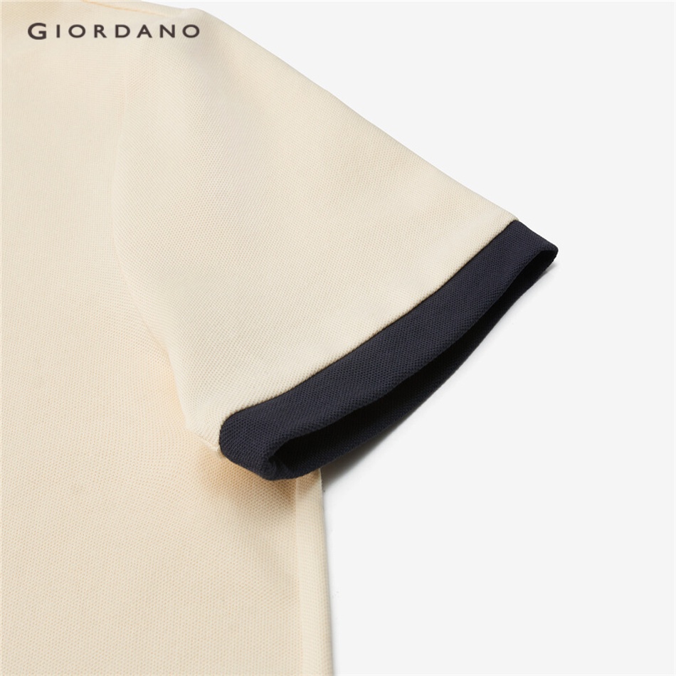 GIORDANO Áo polo nữ ngắn tay phiên bản fit phối màu thiết kế tương phản 05313394 | BigBuy360 - bigbuy360.vn