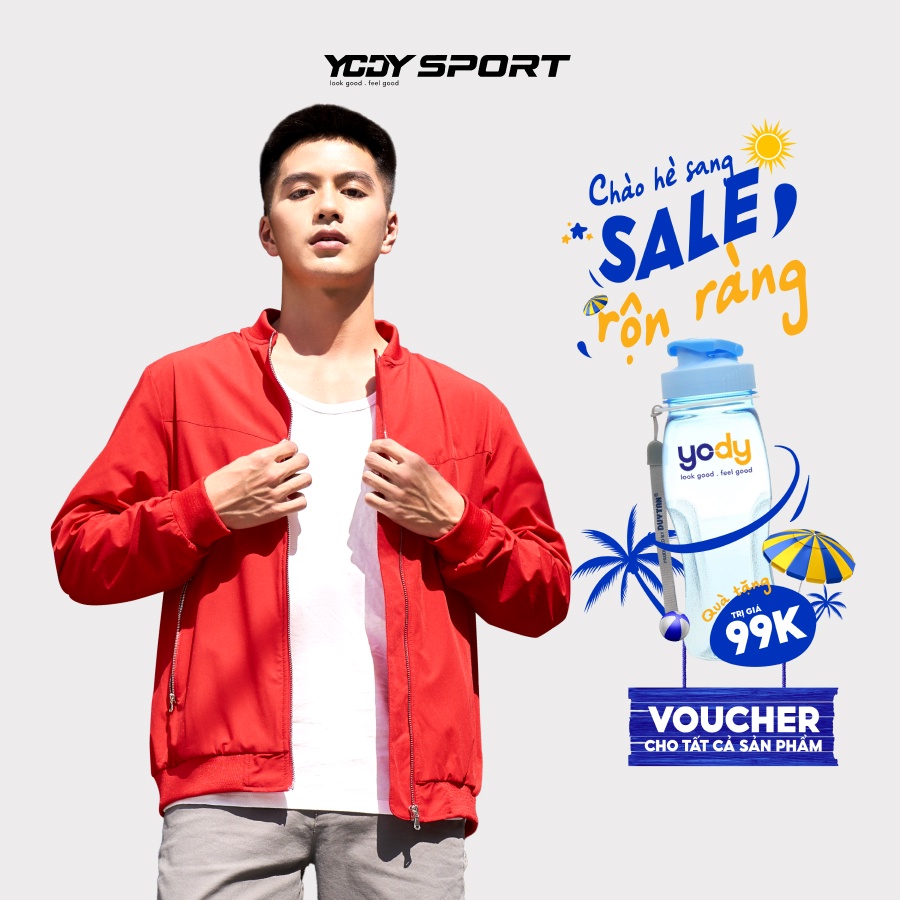 Áo khoác nam YODY bomber vải gió thiết kế trẻ trung dễ phối đồ AKM5047