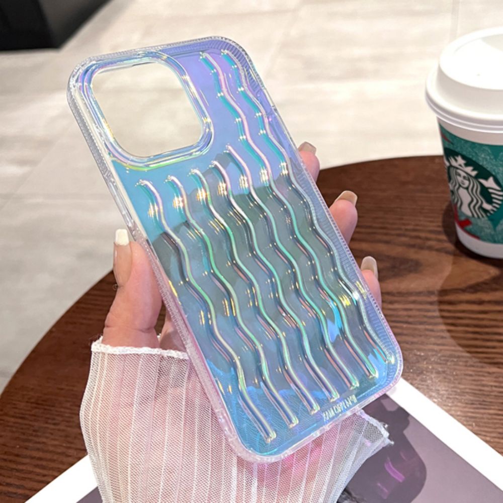 Ốp Điện Thoại TPU Mềm Chống Trượt Chống Rơi Họa Tiết Lượn Sóng 3D Sang Trọng Cho IPhone 11 12 13 14 Pro Max
