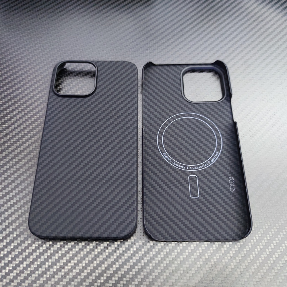 Ốp Điện Thoại Sợi carbon Từ Tính Siêu Mỏng Màu Xanh Dương Cho iPhone 14 13 pro max 14 pro13