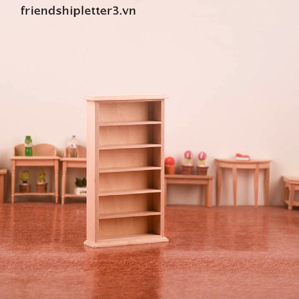 Mô Hình Kệ Sách Mini Tỉ Lệ 1: 12 Dùng Để Trang Trí Nhà Búp Bê