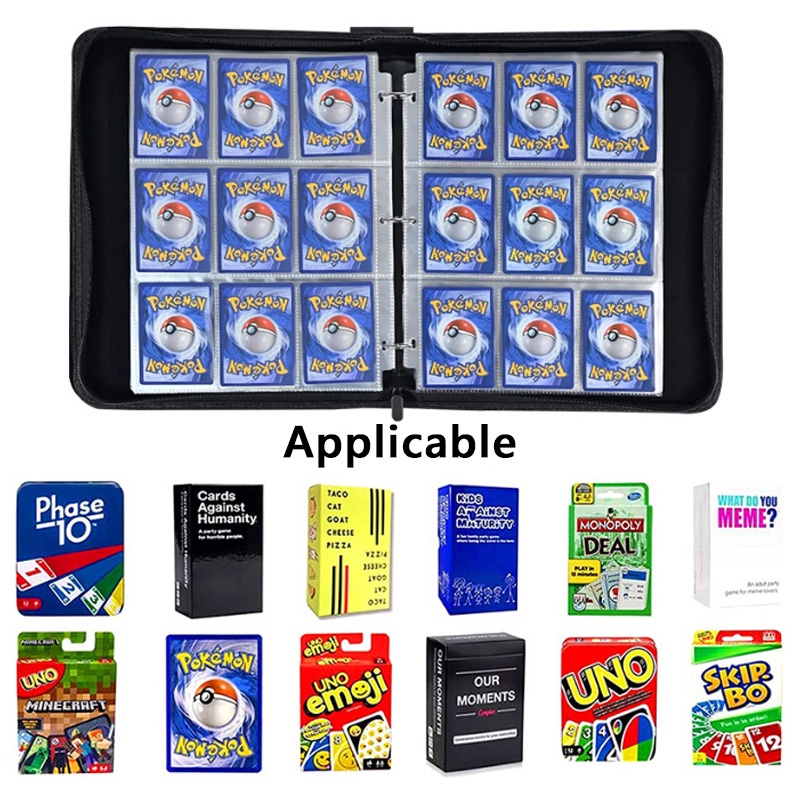 Set 3x3 900 Thẻ Bài Pokemon Khóa Kéo Cho Bé