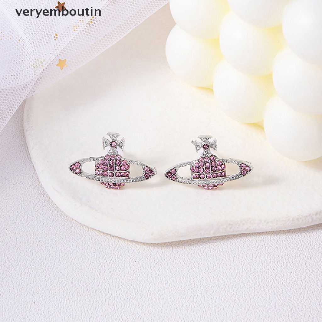 Khuyên Tai Dạng Hạt Xỏ Màu Vàng / Bạc Hình Hành Tinh Thời Trang Cho Nữ