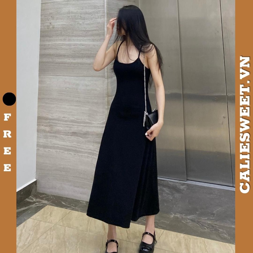 Váy 2 dây dáng dài Caliesweet váy 2 dây body dáng dài chất thun co giãn tôn dáng