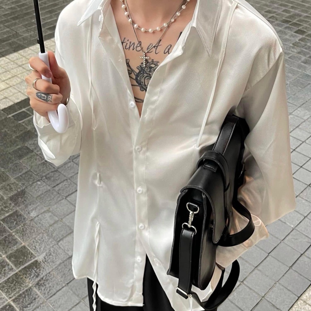 Áo sơmi thiết kế from rộng hàn quốc