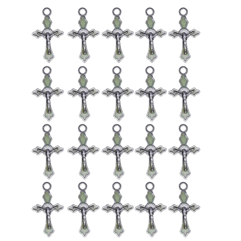 Bộ 20 Mặt Vòng cổ Hình Thánh Giá Bằng Kim Loại Nhiều Màu Sắc