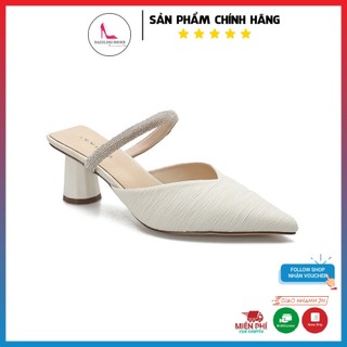  Giày Sục Nữ Sục Nữ Mũi Nhọn Đế Trụ Cao 5P Thời Trang 2024 - Dazzling Shoes da798 