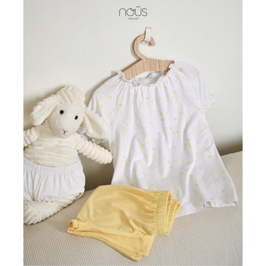 [Nous Kids] Bộ đồ tay lửng Nous, Bộ đồ ngủ cho bé gái - Chất Liệu Nu Doux Kháng Khuẩn Mềm Nhẹ (Size từ 2-6 tuổi)