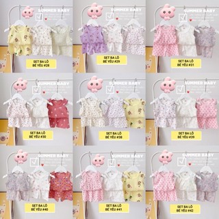 Set 3 bộ ba lỗ thông hơi bé gái