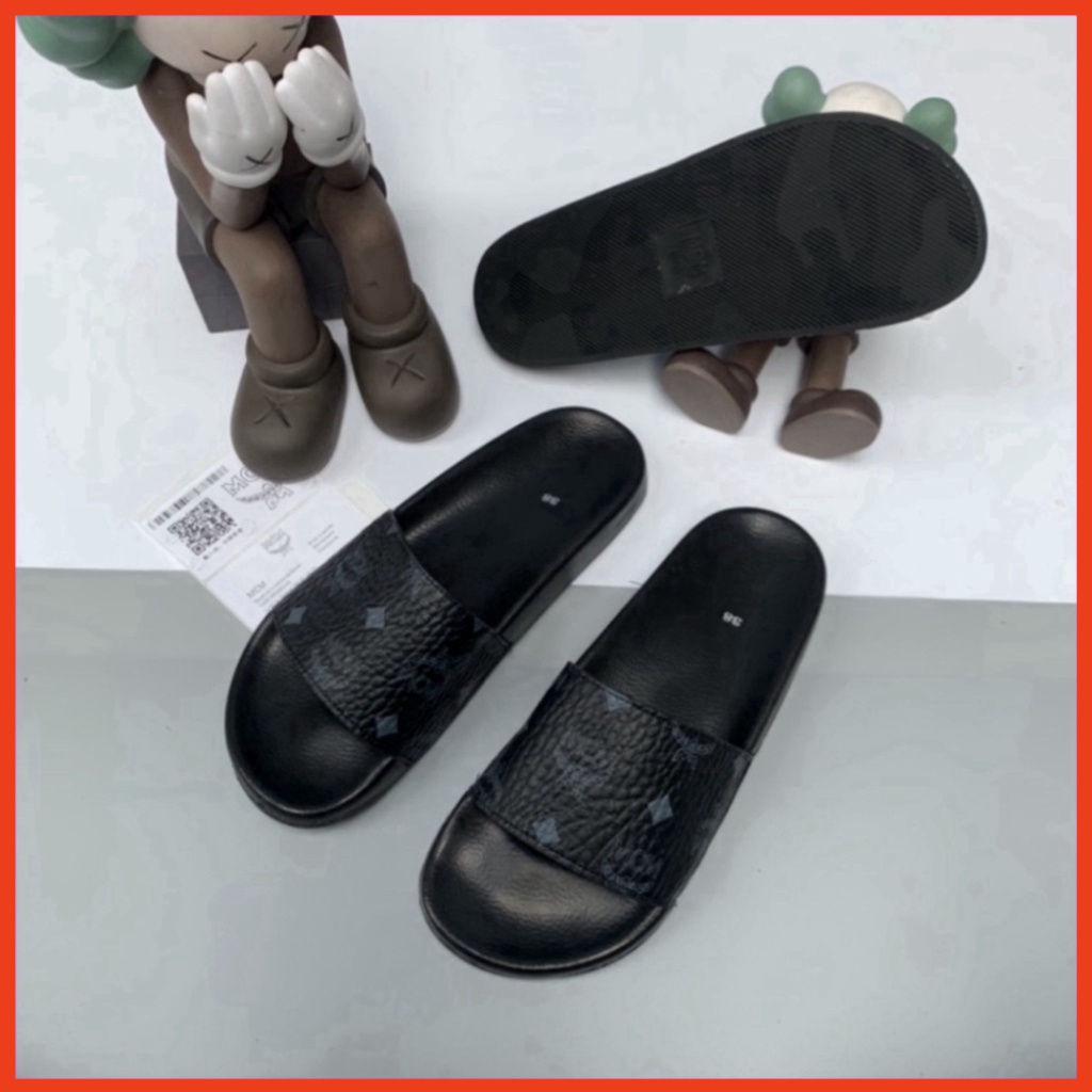 FREE SHIP Dép lê nam quai ngang in hình MCM - Dép nam quai da sần chất Xmenshop Xmenshop3