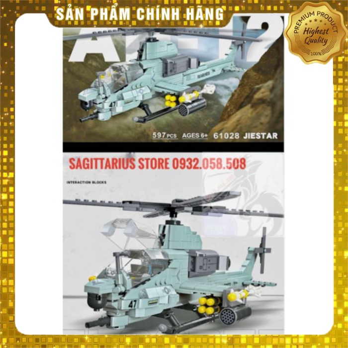 Lego Jiestar 61028 Lắp Ráp Trực Thăng Viper Helicopter ( 597 Mảnh ) [ Hàng Có Sẵn ]