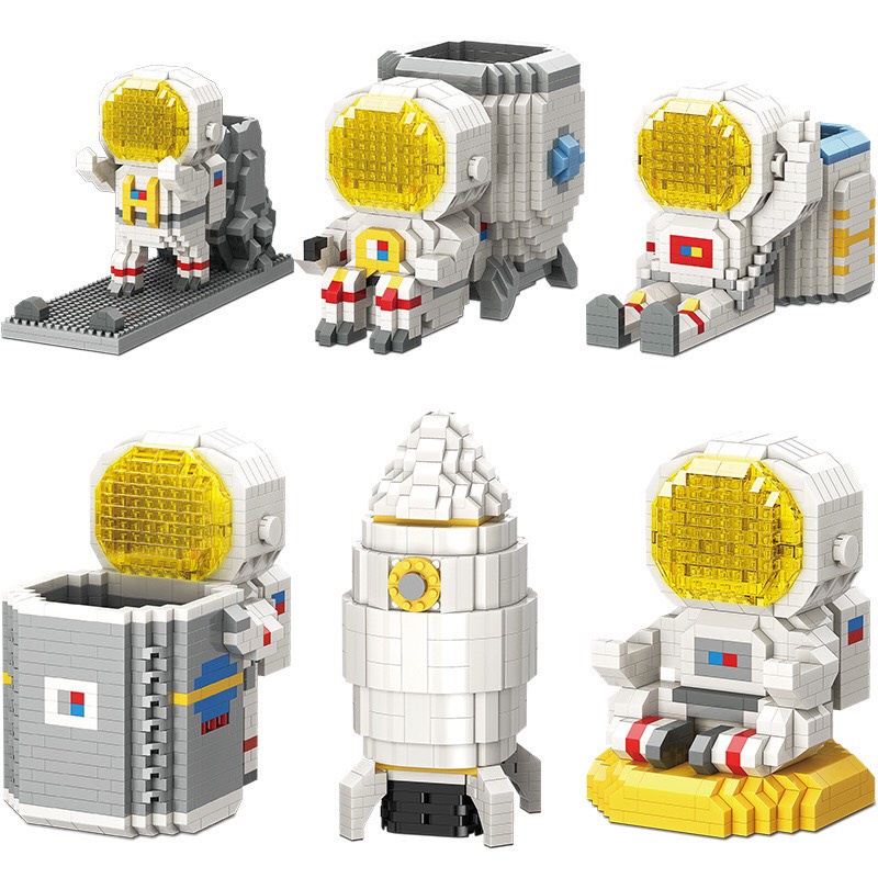 Đồ chơi lắp ráp mô hình hộp đựng bút phát sáng Phi Hành Gia Starfish Astronaut