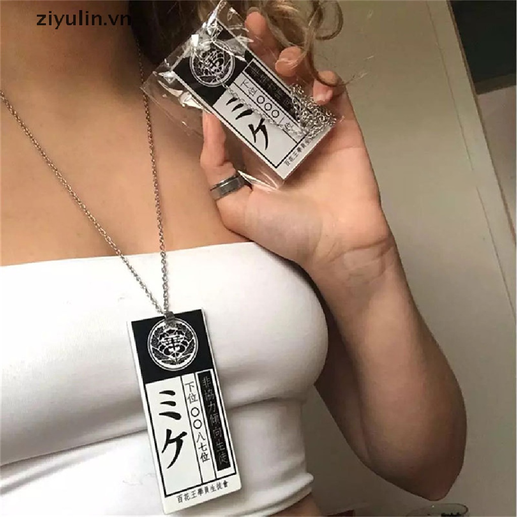 Vòng cổ Mặt Thẻ Acrylic In Hình Anime ziyulin Kakegurui Jabami Yumeko ID Hóa Trang