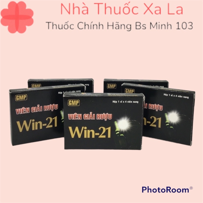 Viên giải rượu Win-21 Uống 2 viên trước khi uống rượu bia, Hỗ trợ giải rượu nhanh chóng và bảo vệ gan Linh Tây Beauty