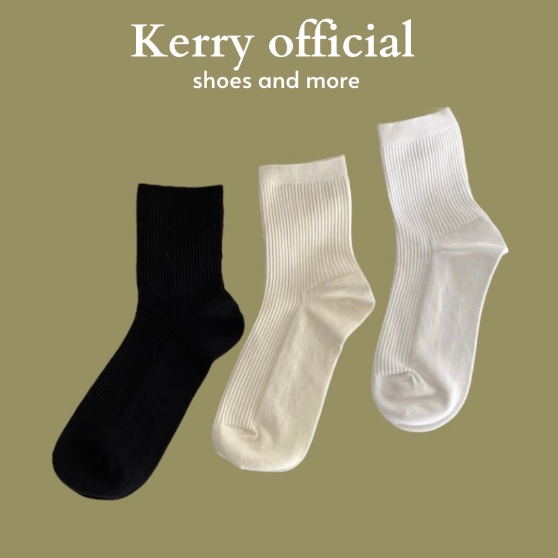 Tất vớ cao cổ màu trơn KERRY phong cách Hàn Quốc cá tính