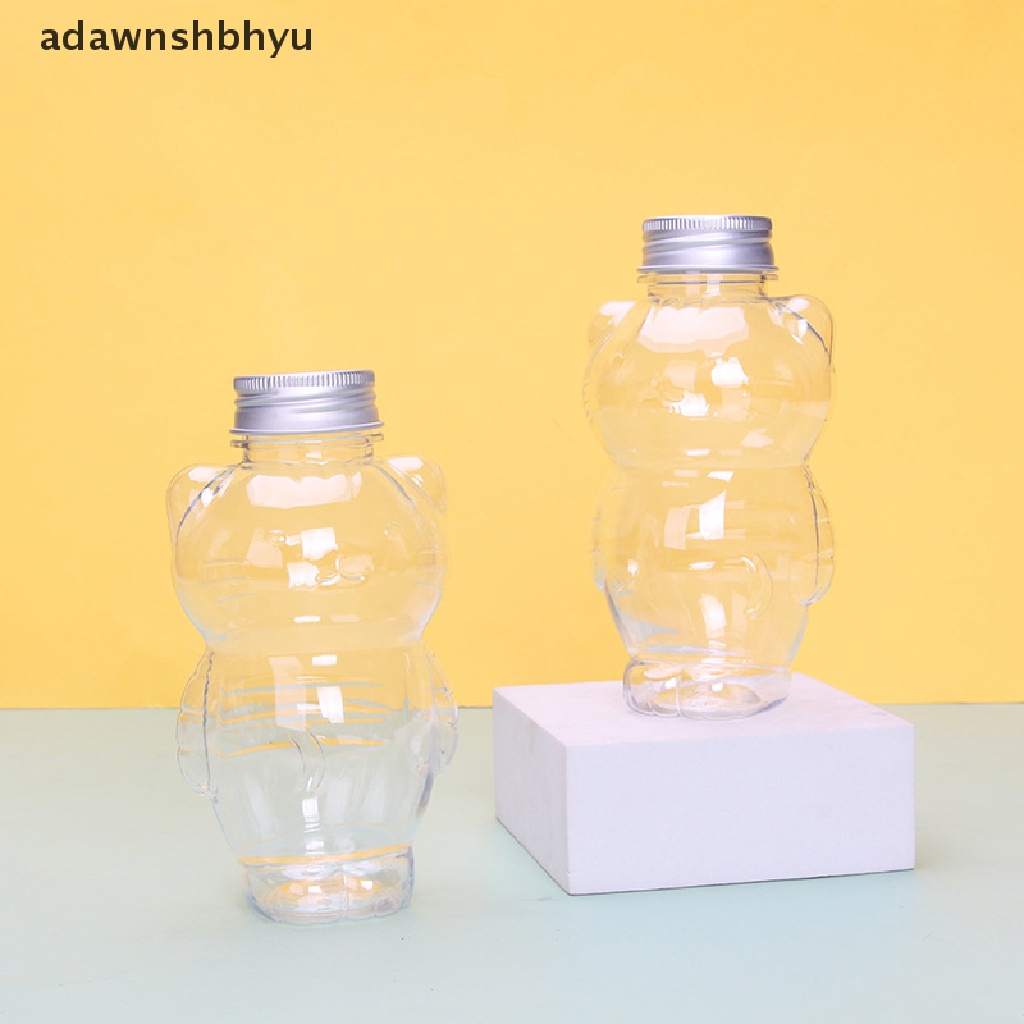 Bình Đựng Nước Ép / Trà Sữa / Cà Phê Trong Suốt Thiết Kế Hình Mèo Dễ Thương