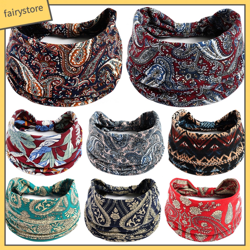 Băng Đô Thể Thao Thấm Hút Mồ Hôi Phong Cách Bohemia