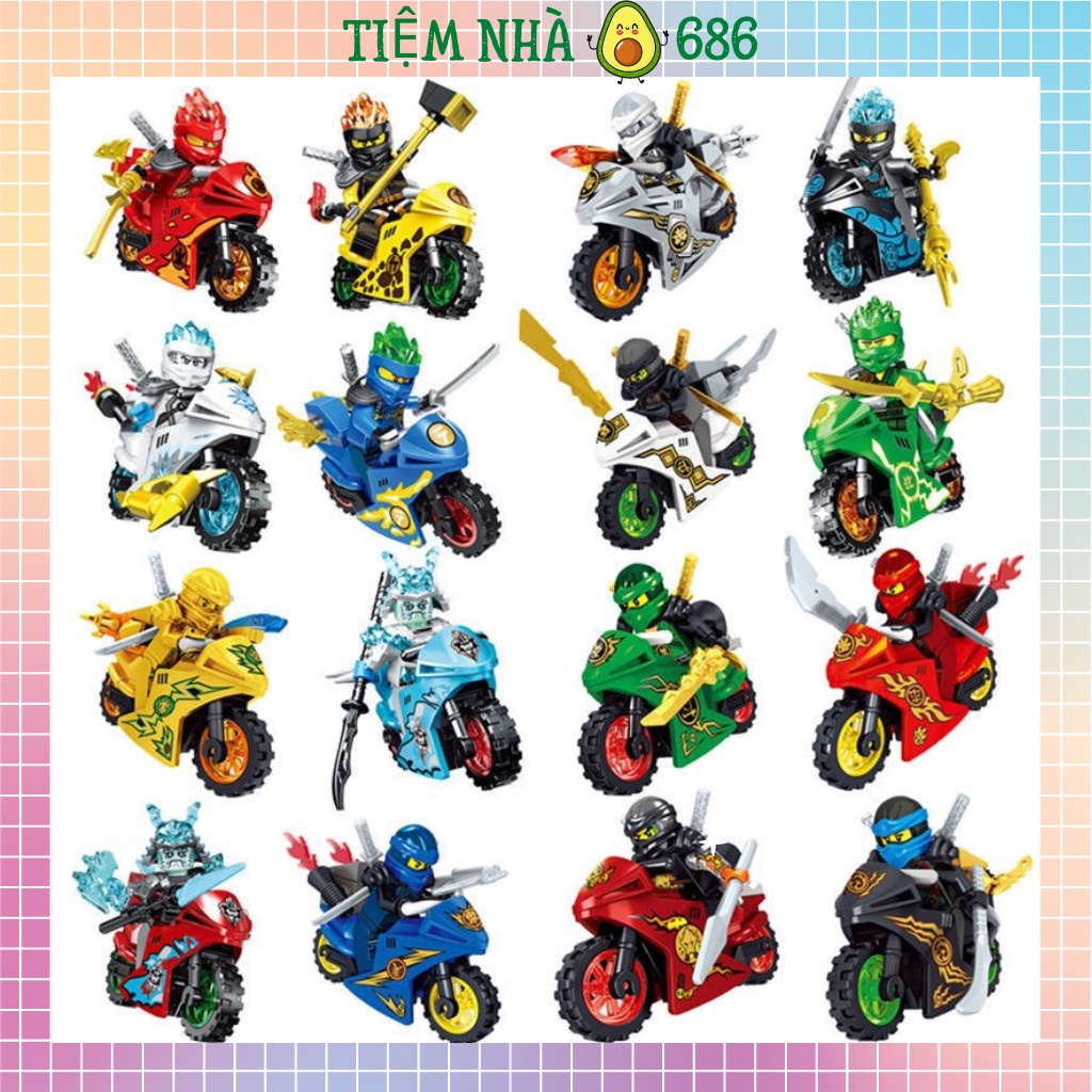 Đồ chơi lắp ráp mô hình ninjago cùng xe moto, mô hình lắp ráp ninjago-Tiệm Nhà Bơ 686