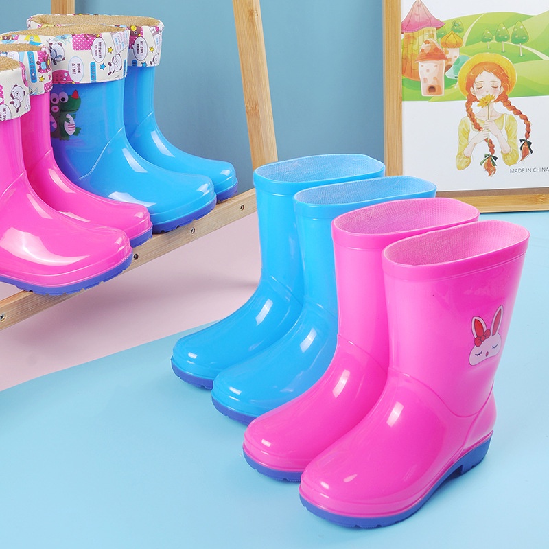 Giày bốt đi mưa IQ ANGEL chống trượt chống mài mòn thiết kế thời trang dành cho trẻ em