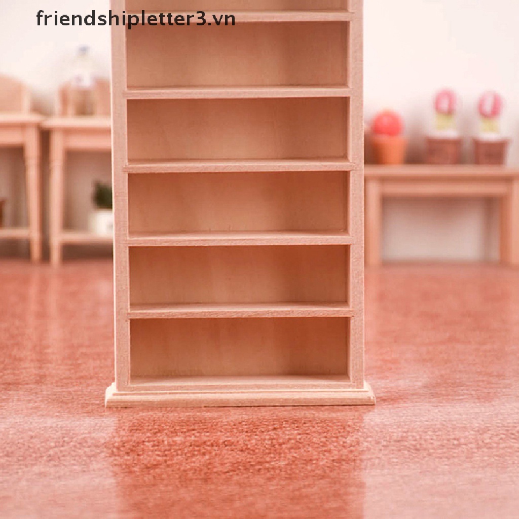 Mô Hình Kệ Sách Mini Tỉ Lệ 1: 12 Dùng Để Trang Trí Nhà Búp Bê