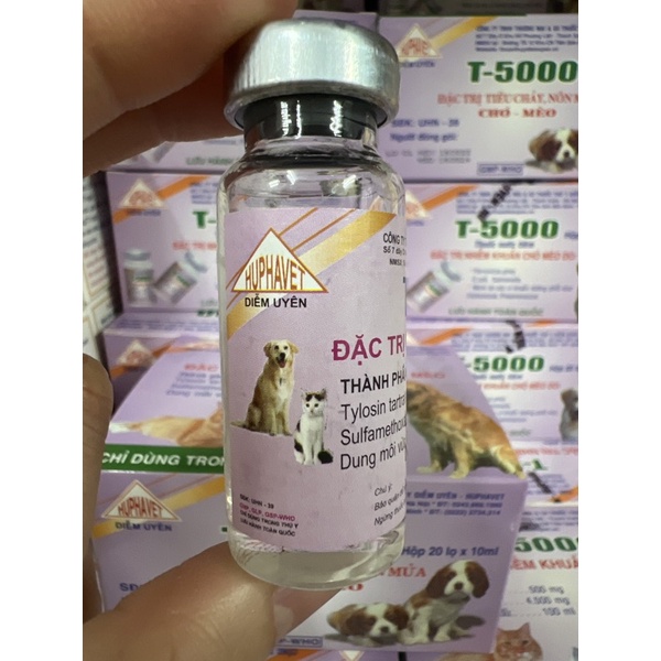T5000 - cho chó mèo tiêu chảy, nôn ói