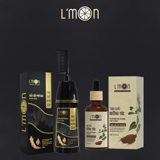 Combo tinh chất dưỡng tóc và dầu gội phủ bạc L'Mon