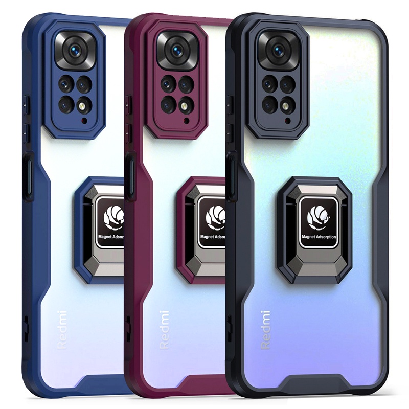 Redmi Note 12 Pro Note 11 Pro Note 11S Note 10 Pro Note 10S Note 9S Note 9 Pro Redmi 10C 9T A1 Plus Xiaomi 12T Pro 11T Pro Rõ ràng chống sốc bọc thép cứng nhà ở với kim loại đứng