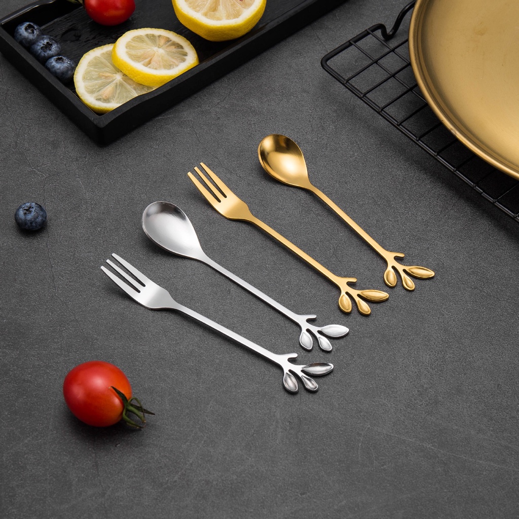 Thìa Dĩa phong cách hoàng gia chuyên dụng cho ăn kem/uống cà phê