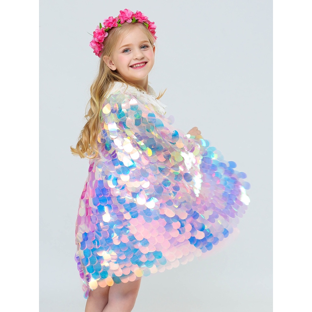 Đầm Tutu Nàng Tiên Cá Màu Pastel Chủ Đề Biển Sinh Nhật Với Băng Đô Hoa LIANGYI99