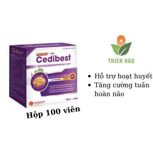 Hoạt huyết dưỡng não thảo dược CEDIBEST - Hộp 100 viên.