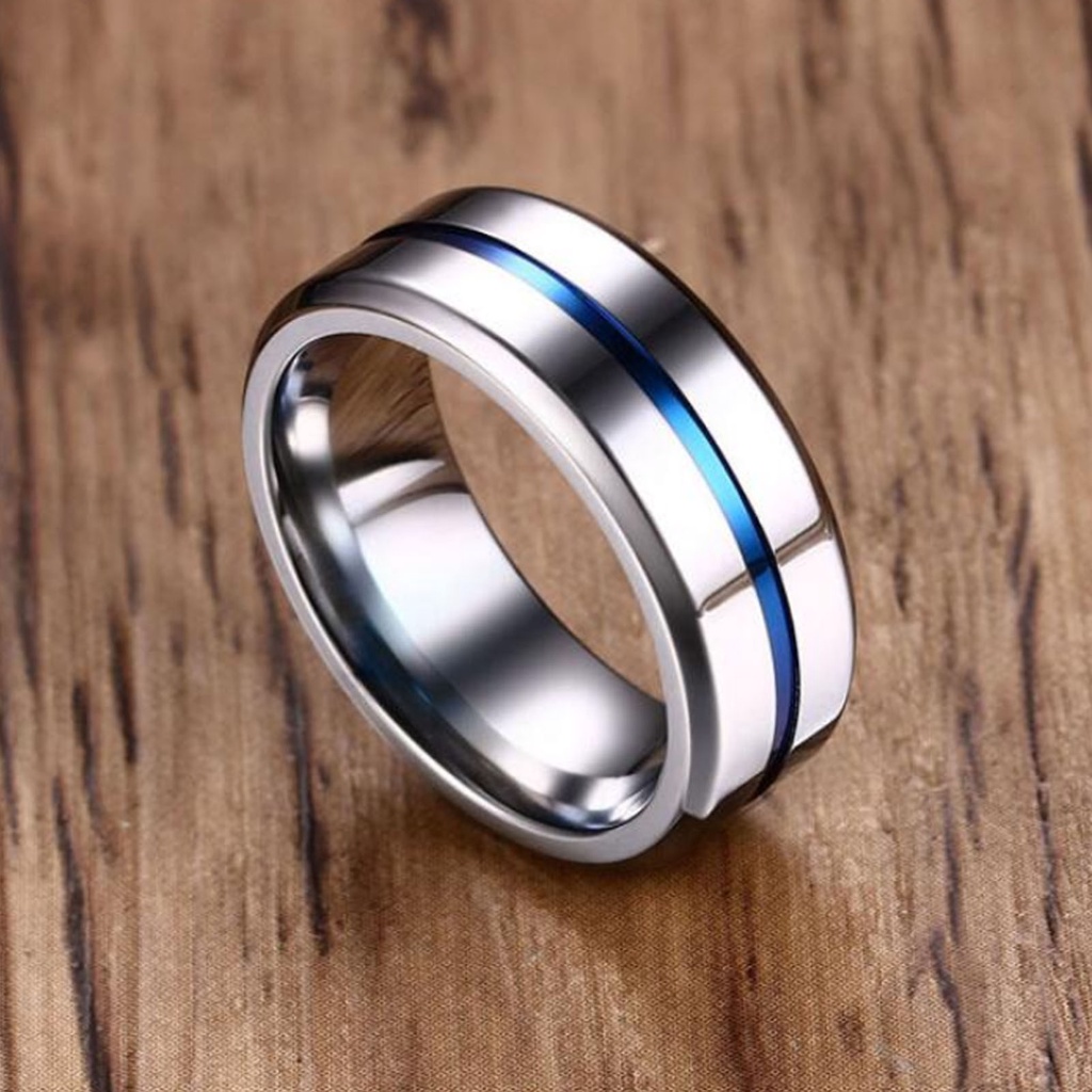 Nhẫn Hai Mặt Thời Trang Unisex Ts-8MM Hai Màu