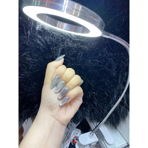 Đèn led kẹp bàn 2 màu đèn