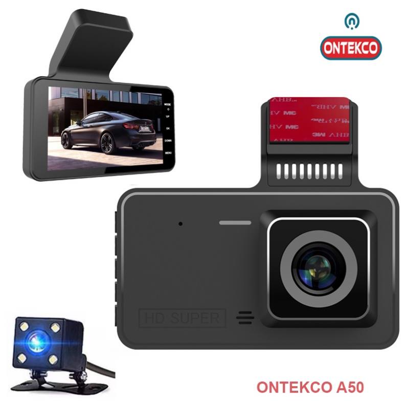 Camera hành trình ONTEKCO A50,màn hình 4 inch Full HD  siêu nét, Dán kính lái -Bảo Hành 12 Tháng