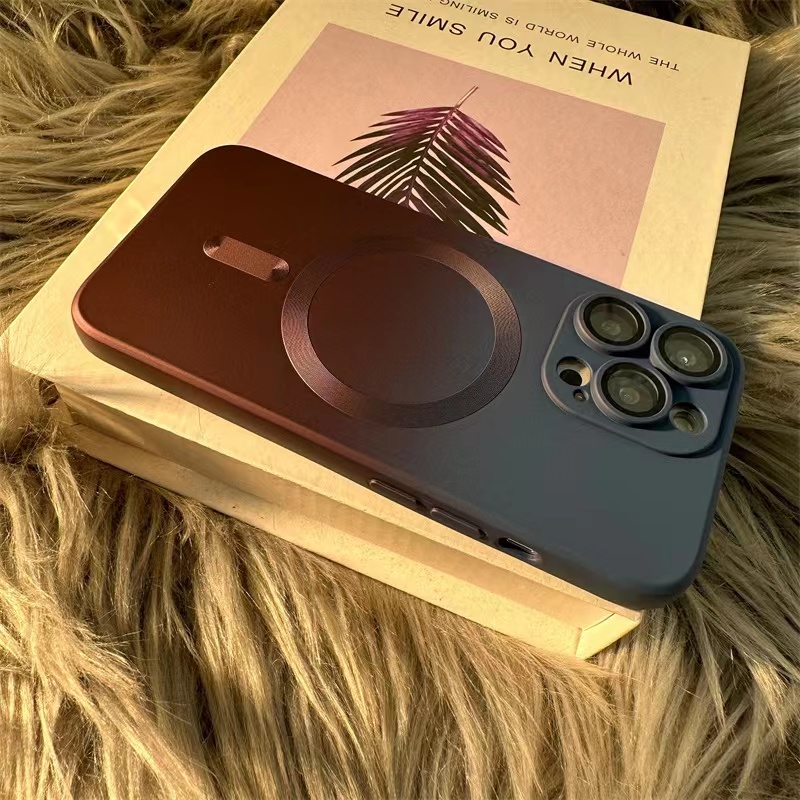【Blue+Red Brown】Ôp Điện Thoại Silicon Dẻo Màu gradient Thời Trang Cho compatible for iphone 14 pro max 13 pro max 12 pro max 11 pro max case