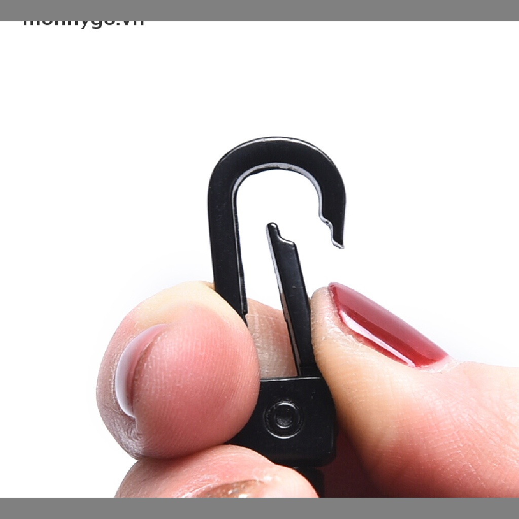 Móc Khóa Dây Rút Có Kẹp Giữ Thẻ ID An Toàn Màu Đen