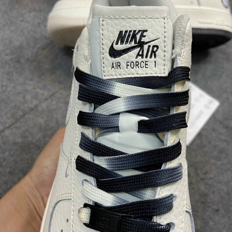 Giày Air Force 1 màu be sữa, Giày AF1 am duong hàng đẹp dành cho nam nữ dễ phối đồ siêu đẹp A249 Akali Sneaker
