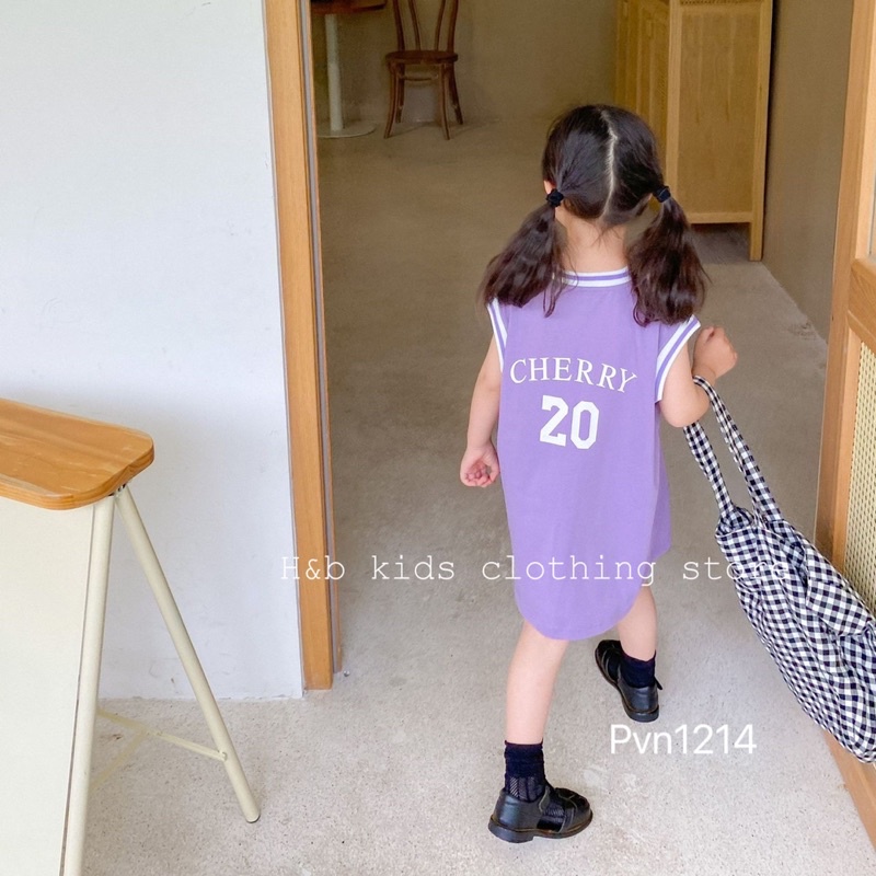 Váy đầm cherry 20 cho bé gái