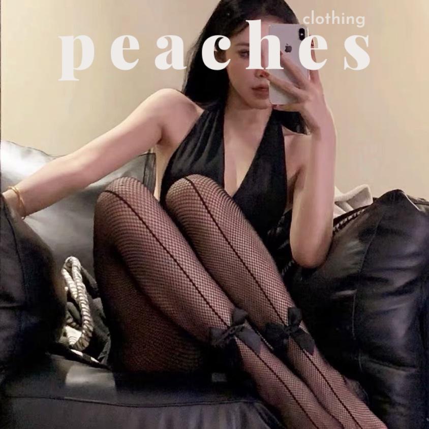 Quần Tất Lưới Đính Nơ Dưới Mắt Cá Chân - Peaches peaches - TAT00122