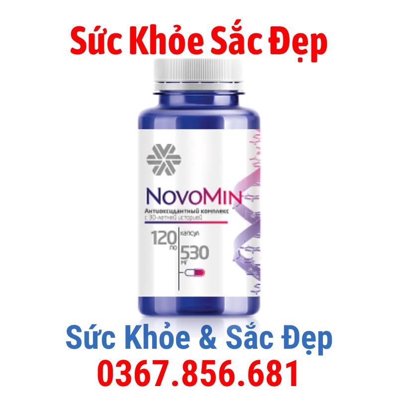 [Mẫu mới] Viên uống chống oxy hóa, phục hồi tế bào khỏe mạnh Siberian Novomin Formula 4 – 120 viên – Date T11/2023