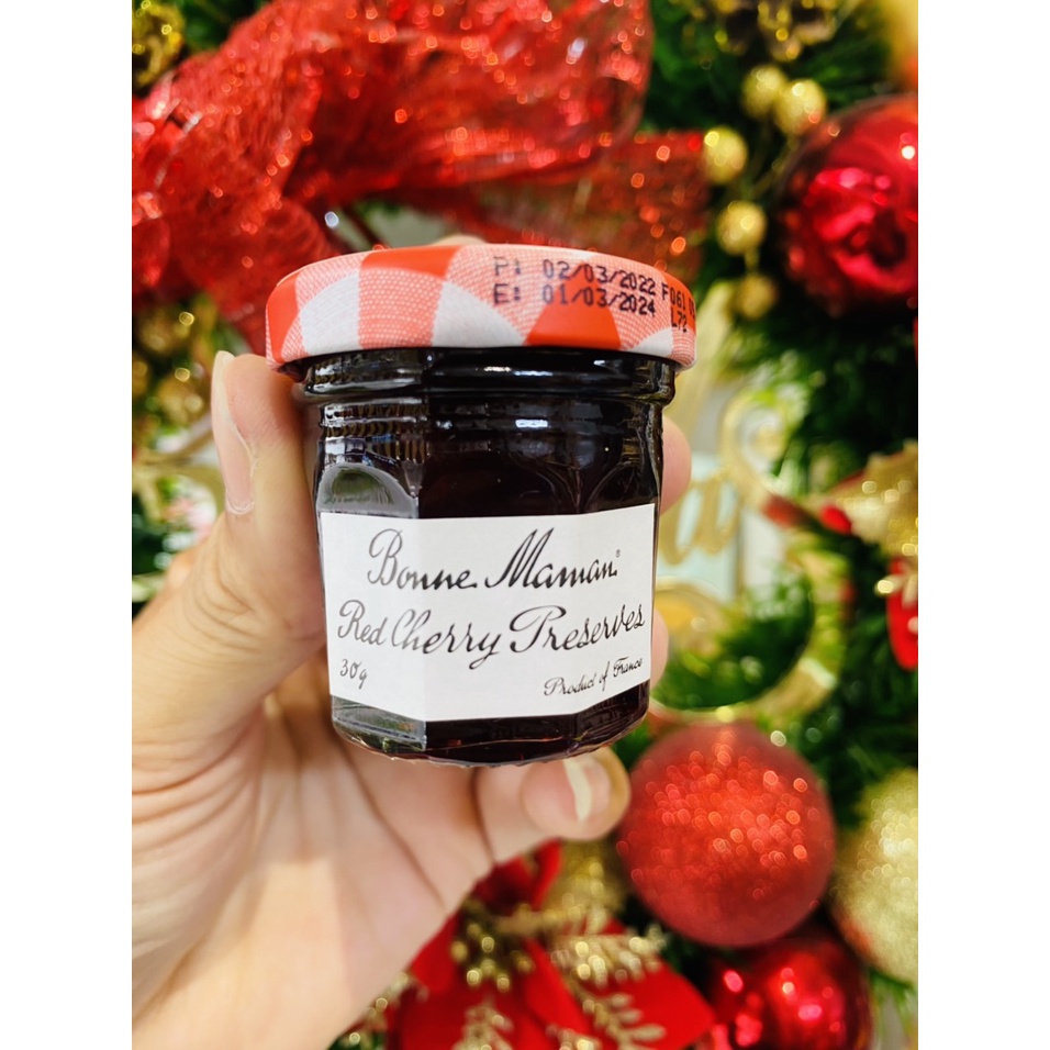 Mứt hoa quả BONNE MAMAN  30g : mứt dâu tây /  mứt phúc bồn tử / mứt mơ / mứt cam/ mứt anh đào