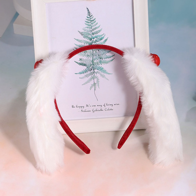 Băng Đô Cài Tóc Hình Tai Thỏ Bằng Lông Nhung Dễ Thương Xinh Xắn