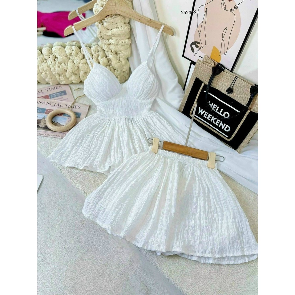 (Mẫu mới 2023) Sét Bộ Tiểu Thư Nữ Hở Lưng Đi Chơi Đi Tiệc