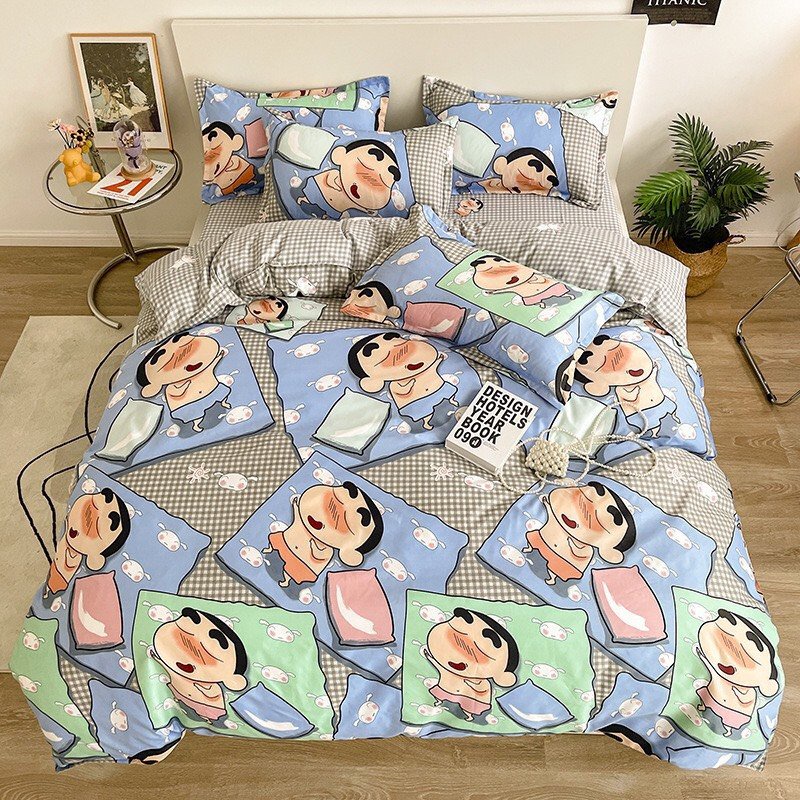 Bộ chăn ga gối Cotton poly K_BENDDING đáng yêu chăn ga Hàn Quốc miễn phí bo chun drap ga giường