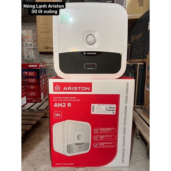Bình Nóng Lạnh Gián Tiếp Ariston AN2 15 lít và 30 Lít Vuông 1 Đèn Chính Hãng