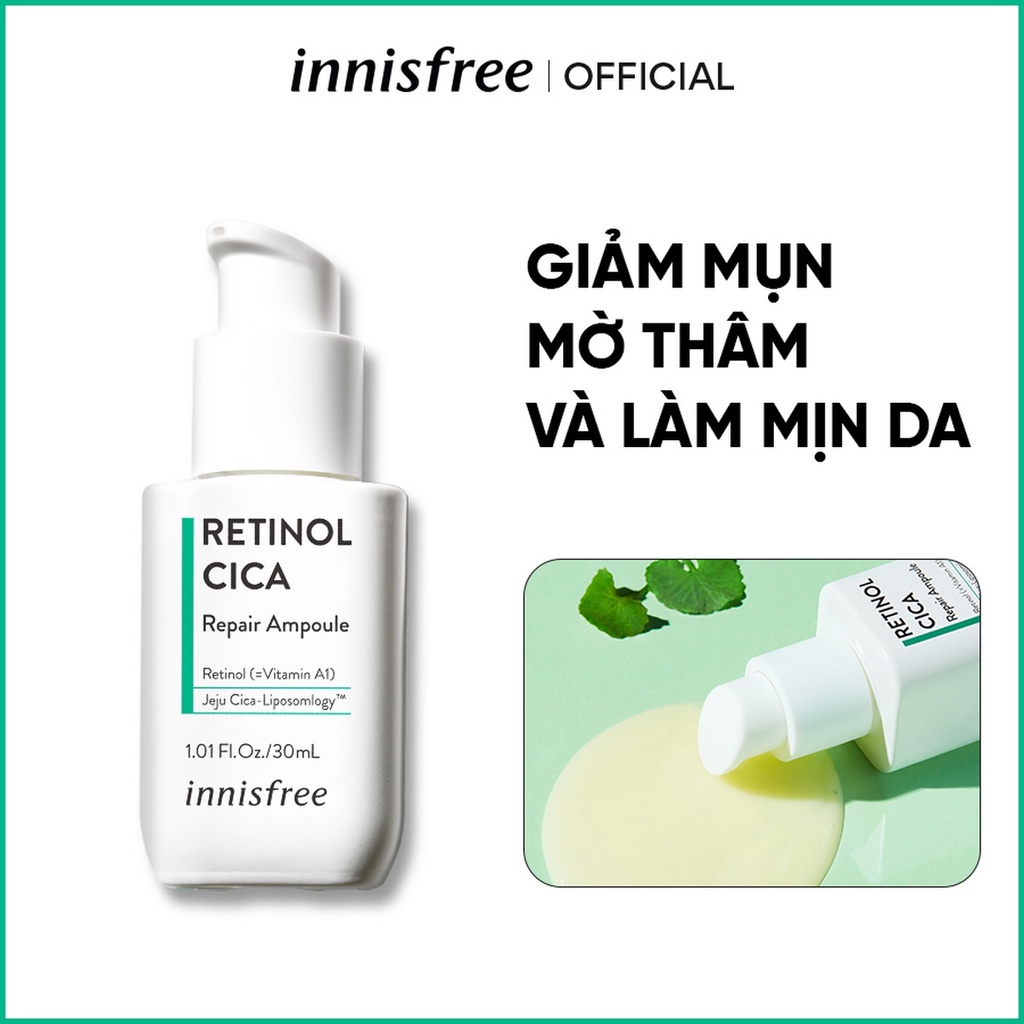 Bộ sản phẩm chăm sóc & phục hồi da với Retinol innisfree Retinol Cica Repair Ampoule Set | BigBuy360 - bigbuy360.vn