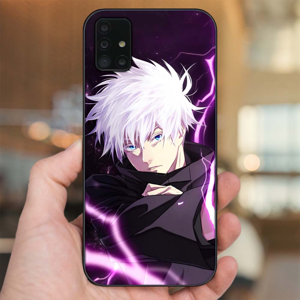 Ốp lưng Samsung A51, A71 viền đen in hình Satoru Gojo Jujutsu Kaisen Chú Thuật Hồi Chiến
