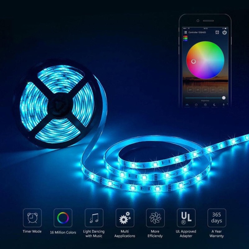 Hàng Có Sẵn Dây Đèn Led Rgb Điều Khiển Điện Thoại Thông Minh Mini Không Dây 5-24V Bán Chạy Cáp Usb Bluetooth 4.0 Thanh Toán Khi Nhận Hàng